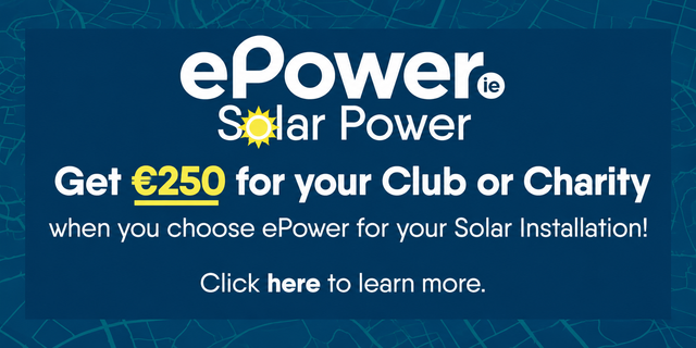 Get €250 for your Club or Charity when you choose ePower for your Solar Installation!