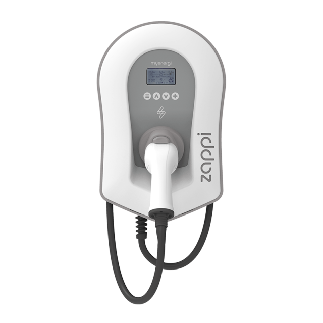 Zappi EV Charger - Zappi Supply Only 22kW Tethered White with integrated Hub
